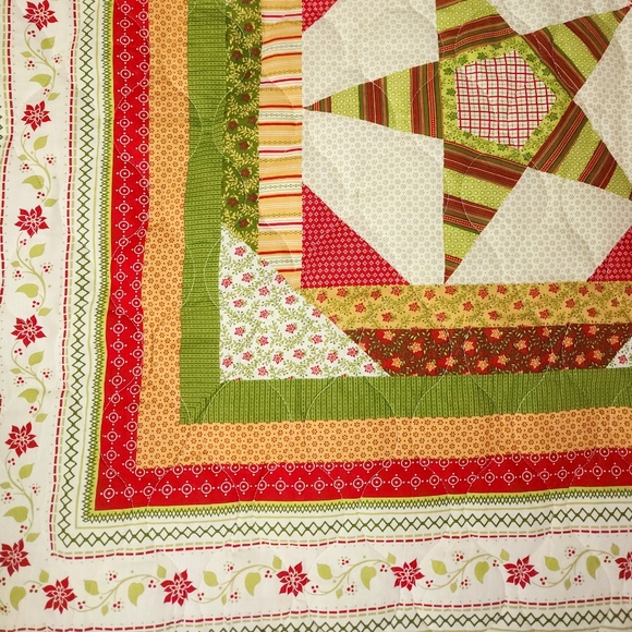 Better Homes & Garden Christmas Bed In A Bag Queen Full Quilt Shams Star Holiday - Picture 4 of 11